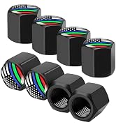 NYTKL 8 PCS Tire Valve Stem Caps, Cute Cow Print Airtight Dust Proof Tire Valve Covers, Corrosion...