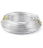 Pandahall 114 Feet Silver Aluminum Wire 2.5mm/10gauge Metal Craft Wire for DIY Manual Arts Jewelr...
