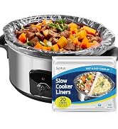Syntus Slow Cooker Liner, 20 Pcs 13"x 21" Large Size Fit 3-8 QT Pots | Disposable, Thick Cooking ...