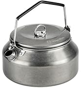 Thous Winds 1L Camping Kettle, Portable Camp Tea Coffee Pot, Lightweight Stainless Steel Teapot, ...