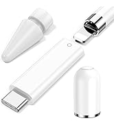 USB C to Pencil 1st Adapter,3-Pack Magnetic Cap iPencil Tip Charger Adapter for Apple Pencil 1st ...