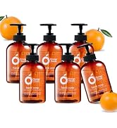 ORANGE HOUSE Liquid Hand Soap with Natural Food-Grade Orange Oil, Fresh Smell, 12 Fl Oz (6 Pack)