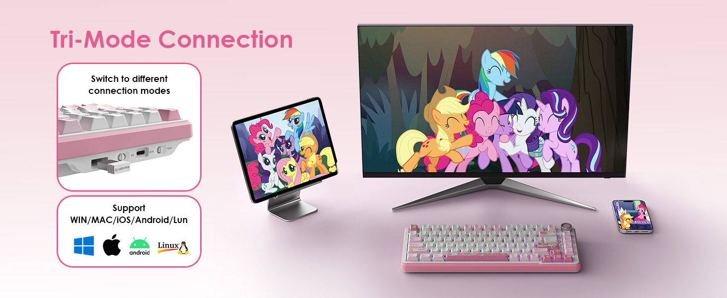 pink keyboard wireless