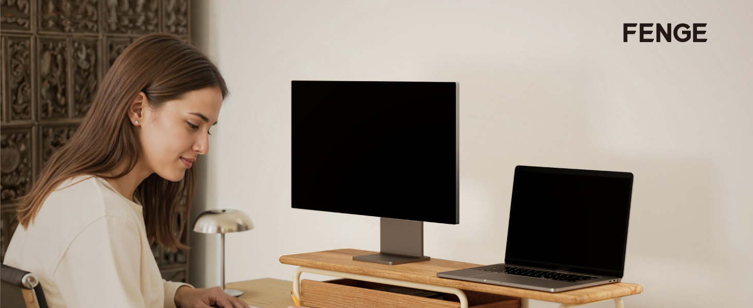 Fenge Monitor Stand Riser with drawer