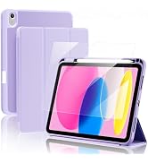 ProCase Smart Case+Screen Protector for iPad (A16) 11/10th Gen, Purple | Shockproof Stand Case wi...