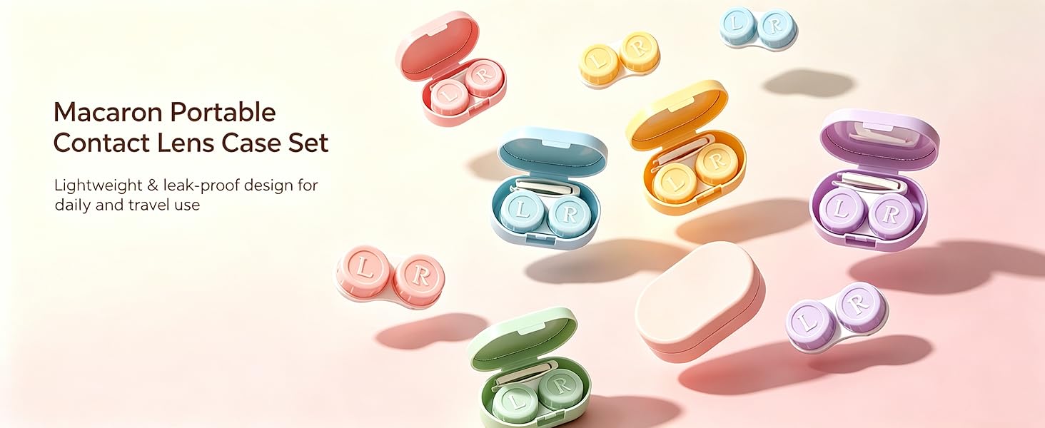 Macaron Portable Contact Lens Case Set