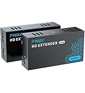 PWAY HDMI Extender 500ft No Delay Over Cat5e/6 HDMI Balun IP Kit Over Ethernet Long Distance Vide...