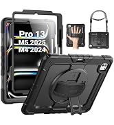 SEYMAC Case for iPad Pro 13 Inch M5 2025 / M4 2024, Heavy Duty Shockproof Protective Case with Sc...