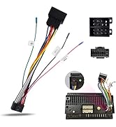 Inefala 16 Pin ISO Radio Wiring Harness Adapter for Android Car Stereo Radio, Power Cable Power P...