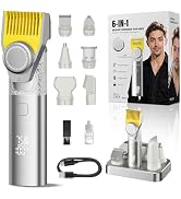 Beard Trimmer for Men, 6-in-1 Men's Grooming Kit,IPX7 Waterproof Wet/Dry, 2-Speed electric razor ...