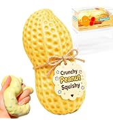 Crunchy Peanut Squishy, Slow Rising TPR Sensory Fidget Toy | Peanut Squishy Crunchy Tactile Feel,...
