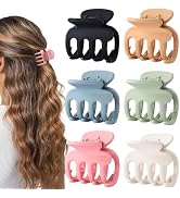 USDNICE 6 Pcs Hair Clips Small Claw Clips for Thin Hair Medium Matte Non-slip Hair Accessories fo...