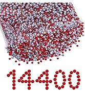 Beadsland Hotfix Rhinestones Bulk, 14400pcs Red Hot Fix Rhinestones for Crafts Clothes DIY Decora...