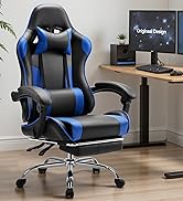 DUMOS Ergonomic Gaming Office Desk Chair with Linkage Armrests for Adults, Height Adjustable Comp...