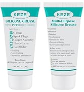 KEZE Silicone Grease Automotive PTFE Lubricant Sliding Glass Door Grease Tube 92003 Lube for Plum...