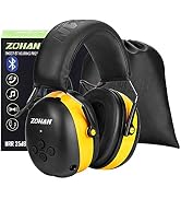 ZOHAN EM037 Bluetooth Hearing Protection,NRR 25dB Noise Reduction Ear Protection with 1500mAh Rec...