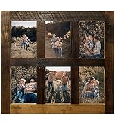 Hope Woodworking Rustic Wooden Collage Picture Frames – Multi Opening Frame for 5x7 Images - Fini...
