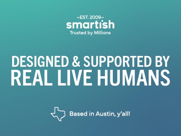 Smartish real US brand est 2009 designed and supported by real humans Austin Texas trusted millions