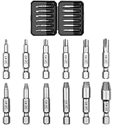 B BOSI TOOLS 12 Piece Damaged Screw Extractor Set, Stripped Screw Extractor Set, Quickly Remove A...