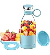 OTPEIR Personal Size Blender, Portable Blender, Battery Powered USB Blender (Blue)