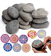 BigOtters Painting Rocks, 20 Natural Rocks for Painting Kindness Rocks Range from About 2 to 3 in...