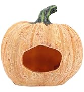 Mipcase Pumpkin Shaped Fish Cave Resin Aquarium Decor Underwater Pumpkin Hiding House for Fish an...