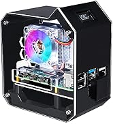 GeeekPi Raspberry Pi Mini Tower NAS Kit, Raspberry Pi ICE Tower Cooler with PWM RGB Fan, M.2 SATA...