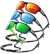 DEMIKOS Polarized Running Sunglasses Men:Cycling Sun Glasses for Mens Womens Sports Sunglasses fo...
