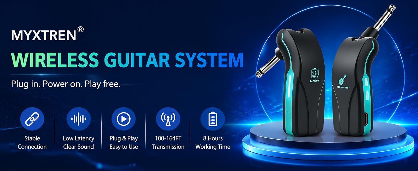 Wireless Guitar Transmitter Receiver