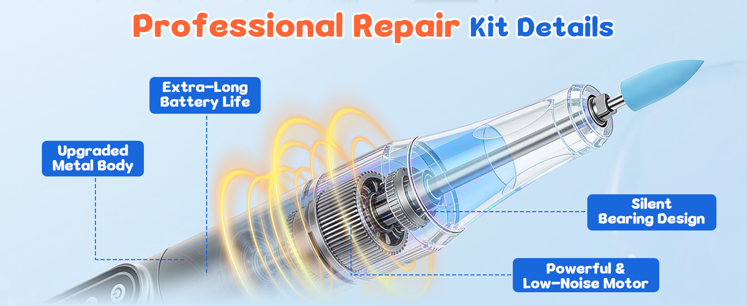 dentach repair dental dentist polisher kit denture reliner