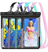 smartlle Waterproof Phone Holder Pouches, Cell Phone Water Protectors 4 Pack, IPX8 Waterproof Pho...