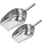 YARNOW 2pcs Stainless Steel Grain Shovel Rice Scoop Kitchen Food Scoop Sugar Flour Canisters Scoo...