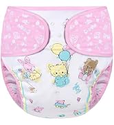 Littleforbig Washable Adjustable Reusable Waterproof Cloth Adult Diaper Wrap Cover - Baby Cuties M