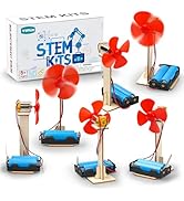 6 STEM Science Kits for Kids Age 8-12, STEM Building Toys for 8-10 Year Girls Boys Wood Crafts, E...