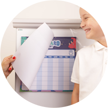 Comes with 26 Reward Chart Sheets with perforated line for easy removal
