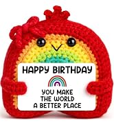 Best Friend Women Sister Birthday Rainbow Crochet Gifts for Friends Unique Best Happy Birthday De...