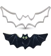 LILIAO Bat Cookie Cutter for Halloween - 4.9 x 2.1 inches - Stainless Steel