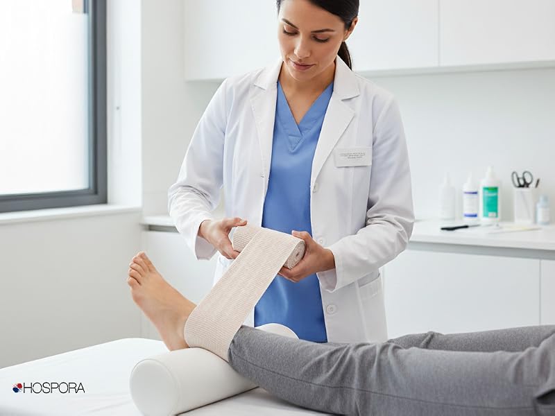 Applying Hospora elastic bandage