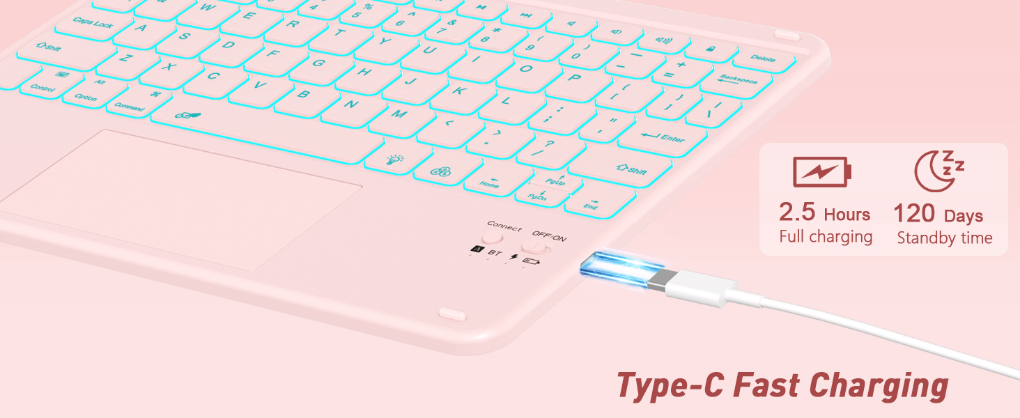 for iPad 11th (A16, 2025)/10th Generation Case with Keyboard