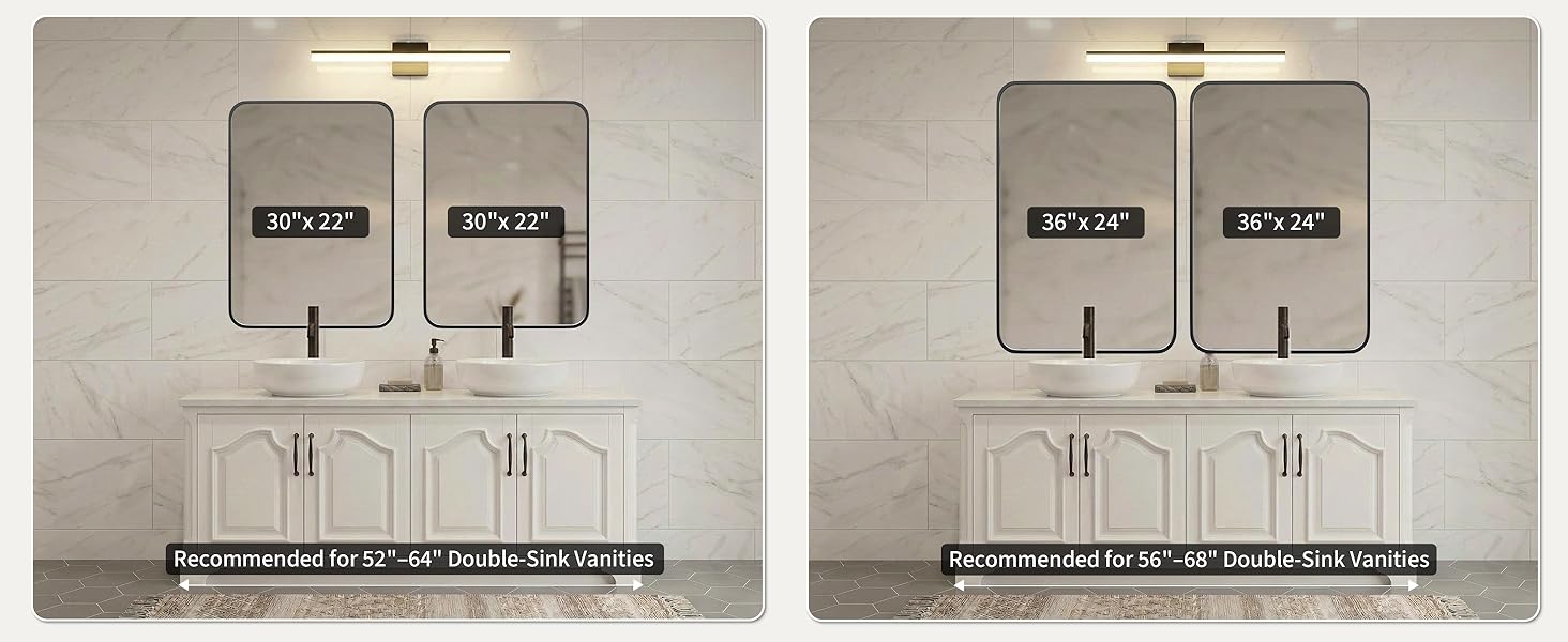 bathroom mirrors set