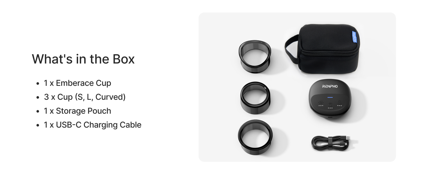 Complete Cupping Kit: Includes Device, 3 Cups, Storage Case, USB-C Cable