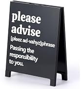 Sarcastic Desk Sign for Women - "Please advise" Funny Tabletop Decor, Humorous Gift for Female Fr...