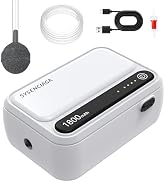 Aquarium Air Pump Rechargeable Aerator for Bait Bucket, Portable Battery Powered Air Pump for Aqu...