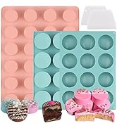 Actvty Cake Puck Mold Set, Chocolate Covered Cake Silicone Molds, 24-Cavity Round Cake Pop Molds ...
