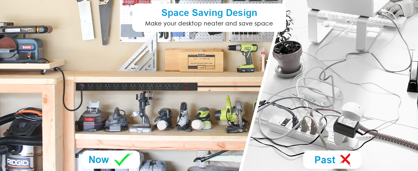 12 plug outlet strip