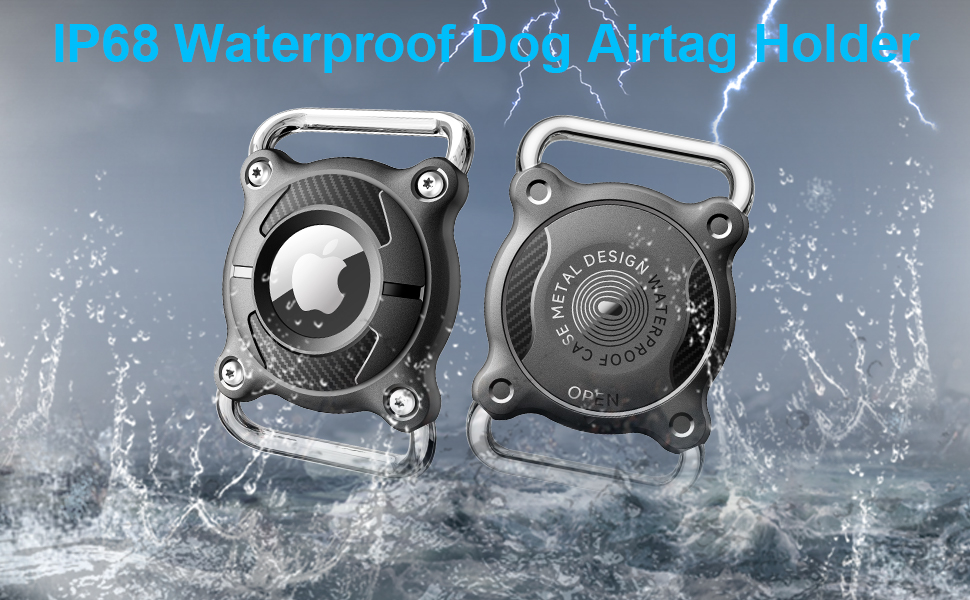 Waterproof airtag dog collar holder