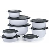 Tupperware Store Serve & Go 16 Piece Round Food Containers Set with Vent - Prep, Fridge & Reheat ...