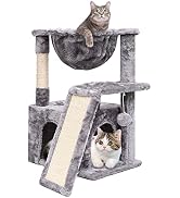 SYANDLVY Cat Tree for Indoor Cats Large Adult, Modern Activity Tower with Scratching Posts & Boar...