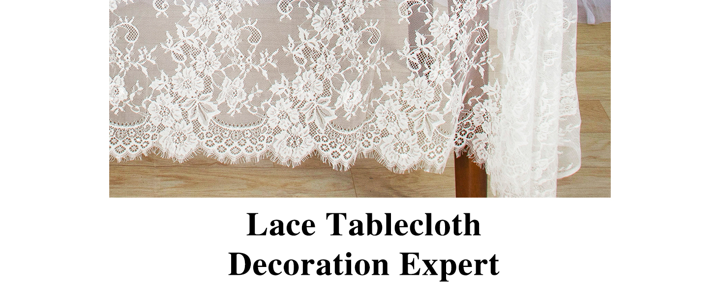 BLACK LACE TABLECLOTH