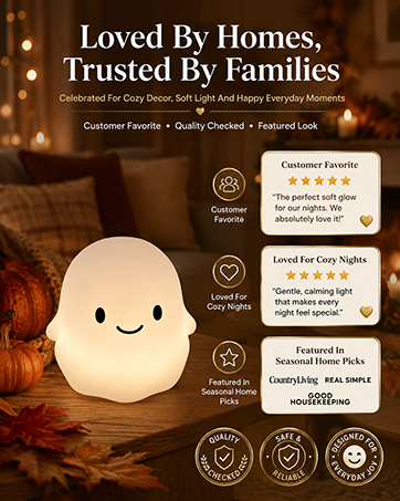 halloween night light ghost squishy